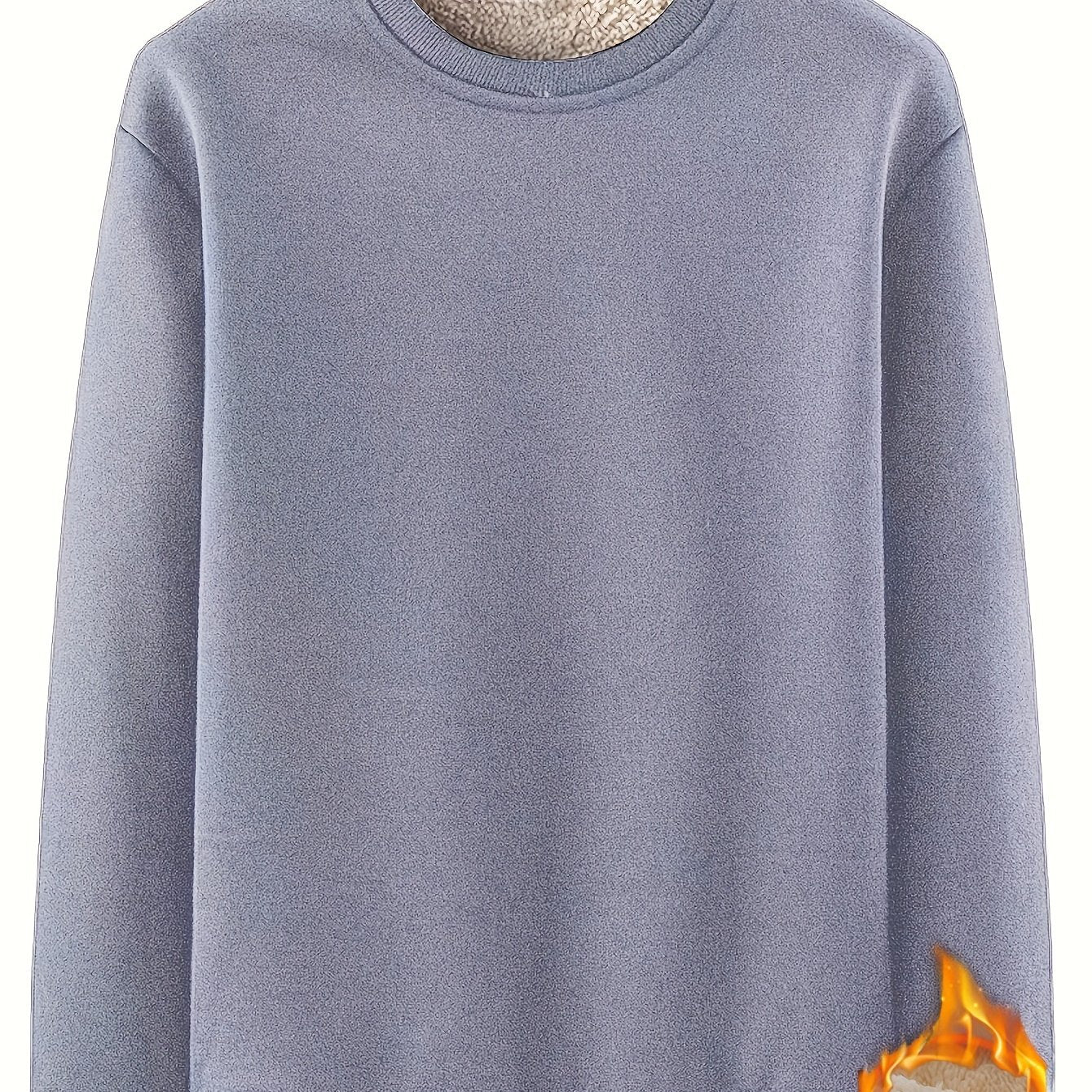 New Men's Casual Fashionable Solid Color Crew Neck Sweatshirts For Autumn And Winter NovaCart