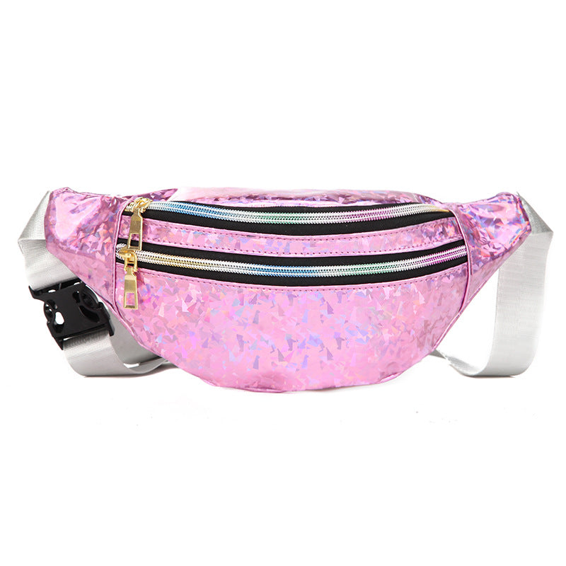 Double Pocket Holographic Fanny Pack See size chart under “more details” The Fashion Celestial