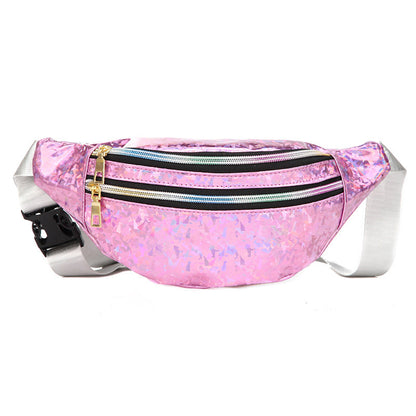 Double Pocket Holographic Fanny Pack See size chart under “more details” The Fashion Celestial