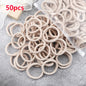50pcs/Set Women   Basic Hair Bands 1.57inch Simple Solid Colors Elastic Headband Hair Ropes Ties Hair Accessories Ponytail Holder NovaCart