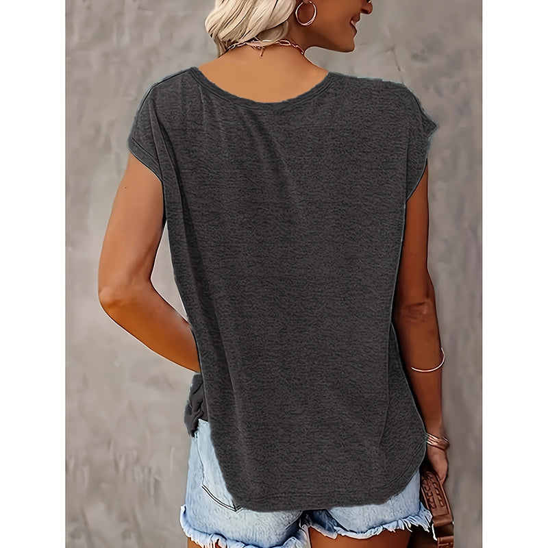 2-Pack Wildflowers Graphic Print V-Neck Tee Tops FitiqueFit