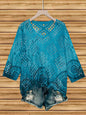 Women's Batwing-Sleeve Sweater – Hollowed-Out 3D Knitted Print Relaxed Fit FitiqueFit
