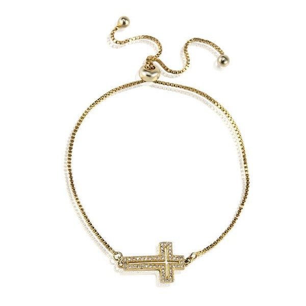 Cross Bracelet -Gold Shop Style & More | Fresh Looks, Everyday Deals & Free Shipping