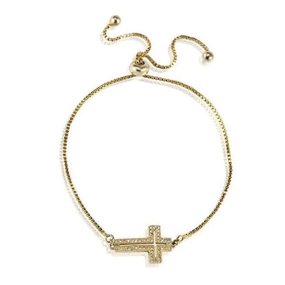 Cross Bracelet -Gold Shop Style & More | Fresh Looks, Everyday Deals & Free Shipping