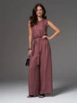 Sleeveless Cotton-Linen Wide-Leg Pants Set – 4 Colors, S–2XL FitiqueFit