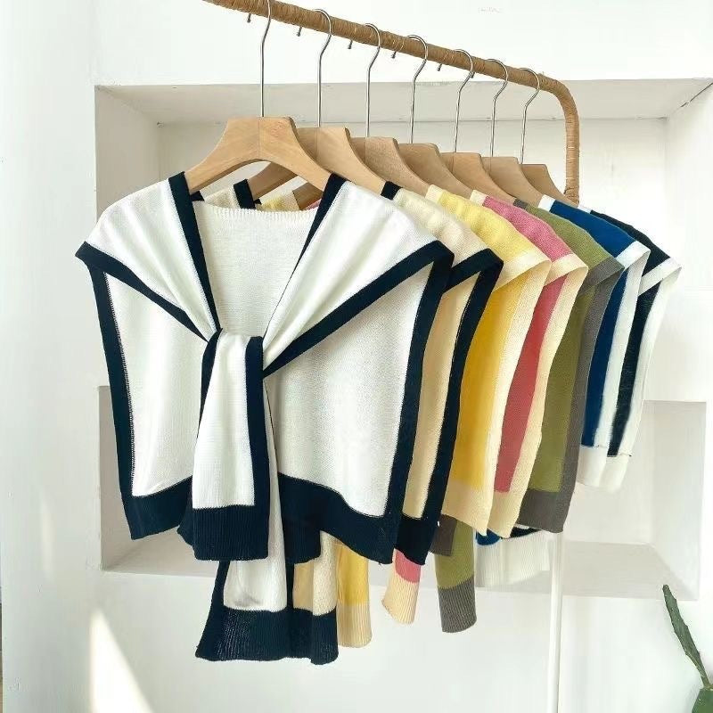 Air-conditioned Room Shawl Shoulder Neck Protection Fake Collar Skirt Grayceful LLC