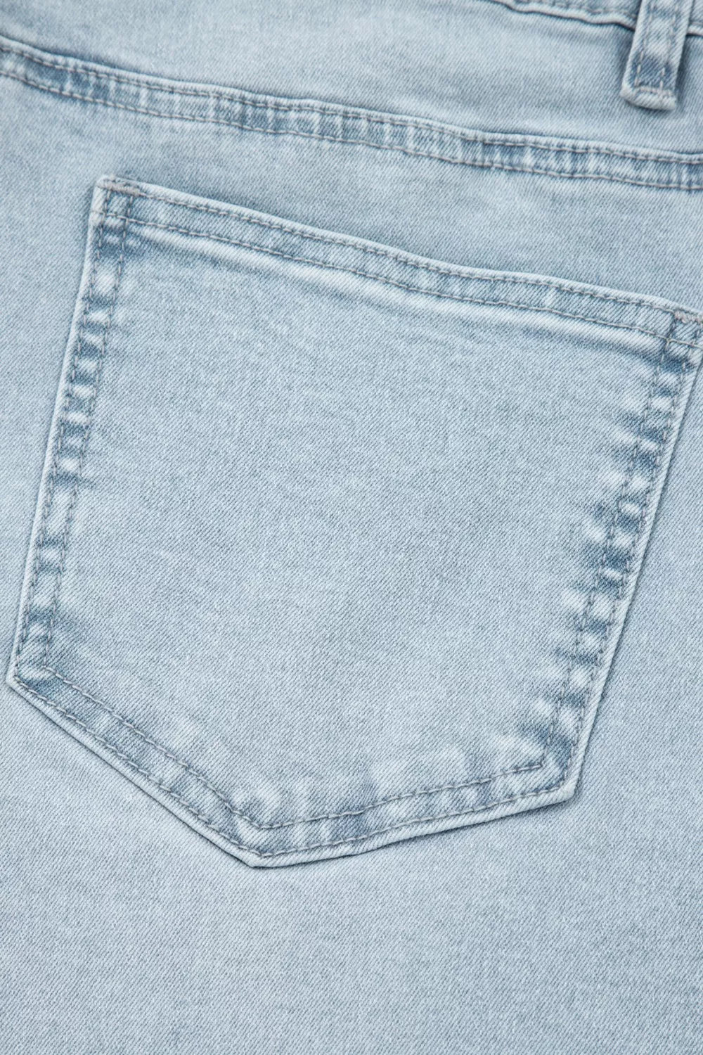Light Wash Utility Pocket Straight Leg Jeans New Era Fashion LLc