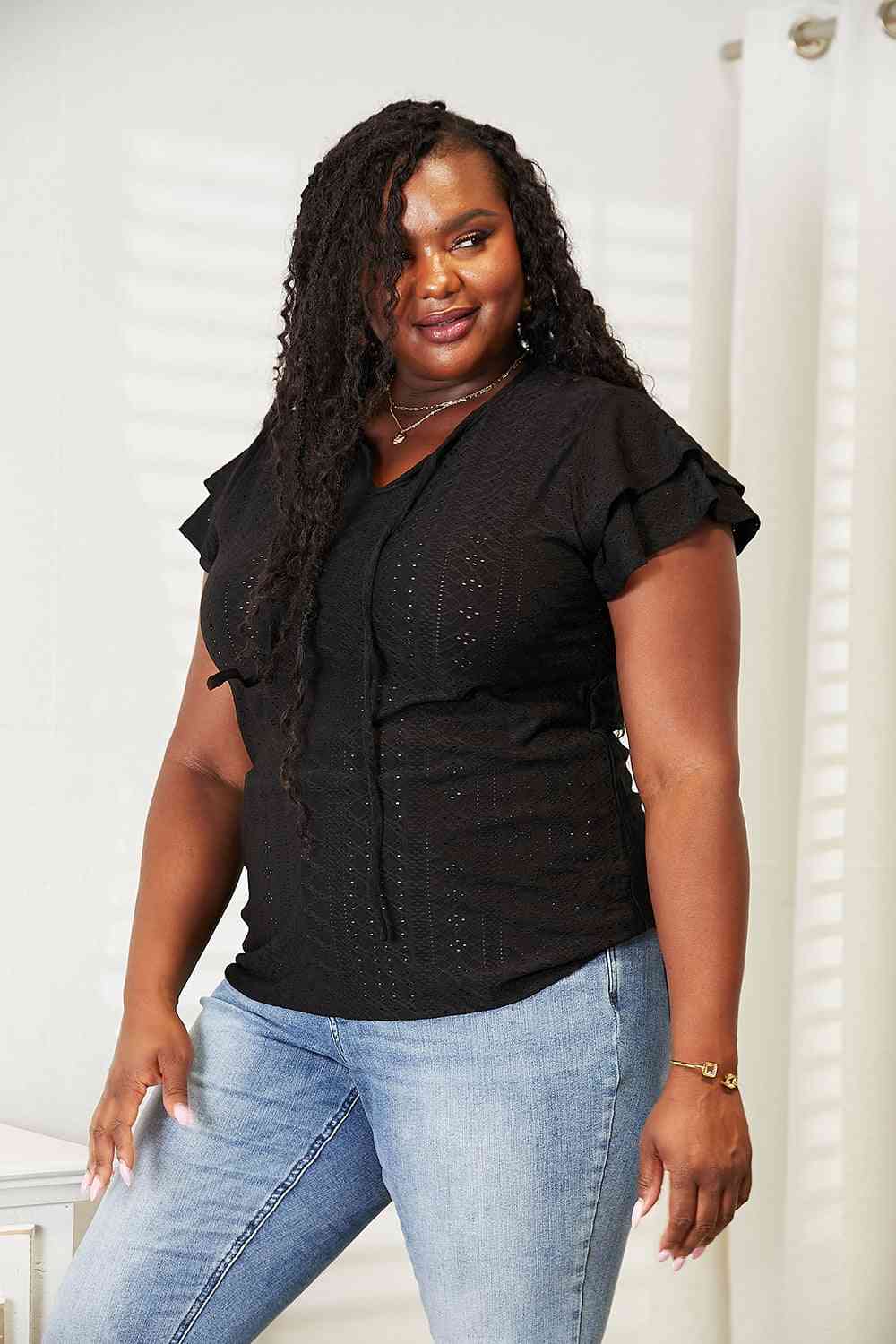 Flutter Sleeve Top- Exquisite Elegance SnagBag