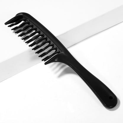 1pc Double Row Wide Tooth Detangler Hair Comb Shampoo Comb With Handle For Long Curly Wet Or Dry Hair NovaCart