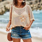 Women's Hollow-Out Drop-Shoulder Loose Knit Top FitiqueFit