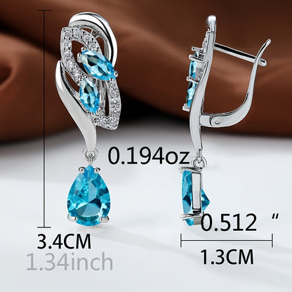 Romantic Flower Dangle Earrings Women Birthstone Party Earrings Jewelry Gifts NovaCart