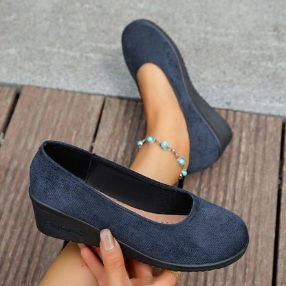 Wedge Heel Slip-On Loafers FitiqueFit