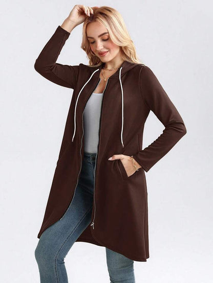 Street Zip Hooded Velvet-Lined Sweatshirt Women | Cozy Streetwear FitiqueFit