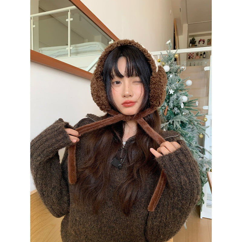 Women’s Fleece Ear Warmers – Warm Outdoor Cycling Ear Covers for Winter FitiqueFit