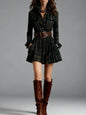 Women's Plaid Collared Sleeveless Fitted Waist Dress FitiqueFit