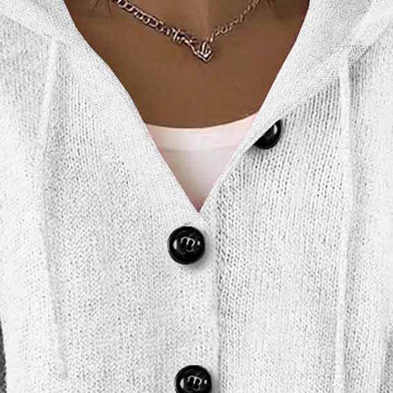 Women’s Button-Down Hoodie Cardigan Sweater Coat FitiqueFit