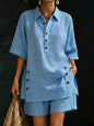 Short-Sleeve Shirt & Loose Pants Two-Piece Set – 4 Colors, S–5XL FitiqueFit