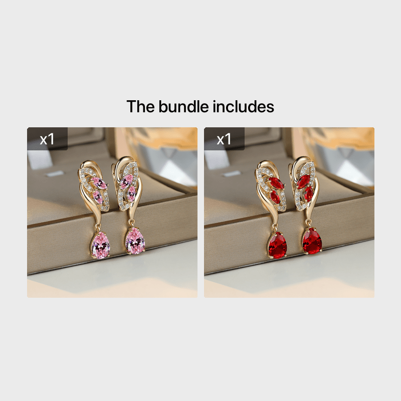 Romantic Flower Dangle Earrings Women Birthstone Party Earrings Jewelry Gifts NovaCart