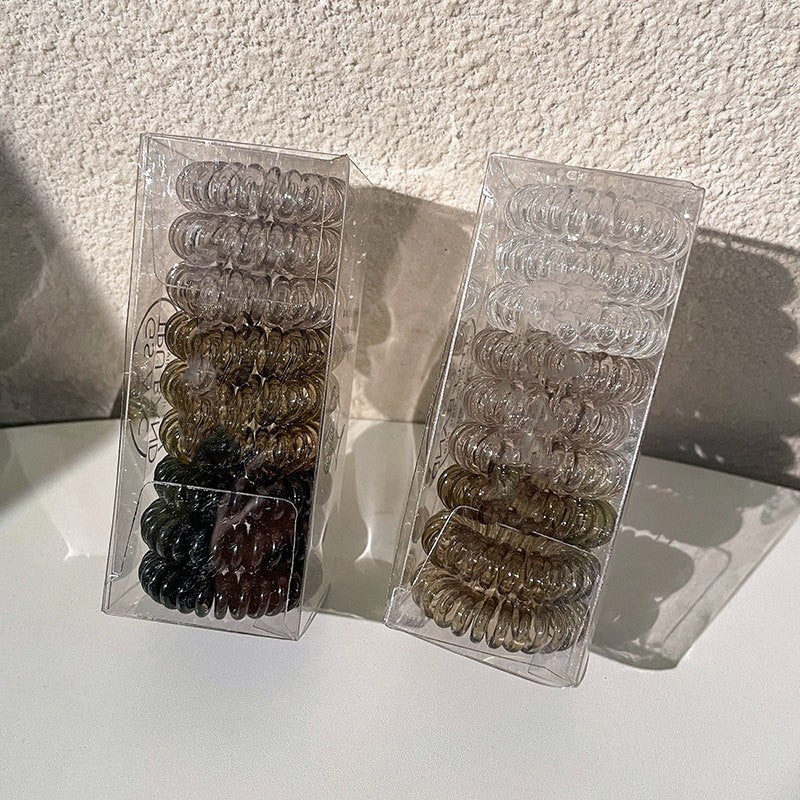 9 Pcs Spiral Hair Ties No Crease, Coil Hair Ties, Phone Cord Hair Ties, Women Ponytail Holder Elastics NovaCart