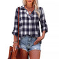 Lapel Loose Women's Plaid Shirt Commuter Style See size chart under “more details” The Fashion Celestial