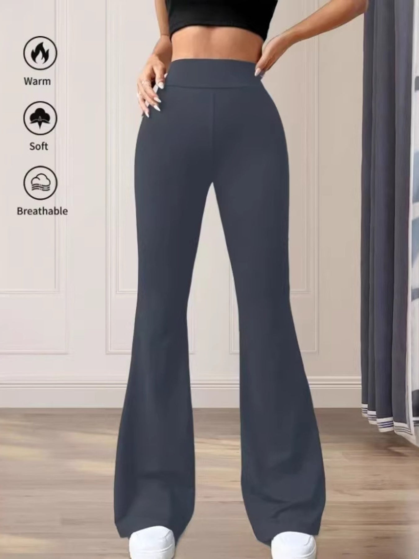 High Waist Flare Pants New Era Fashion LLc