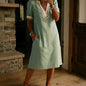 Color-Block Patchwork Lace Dress – Short Sleeve A-Line FitiqueFit