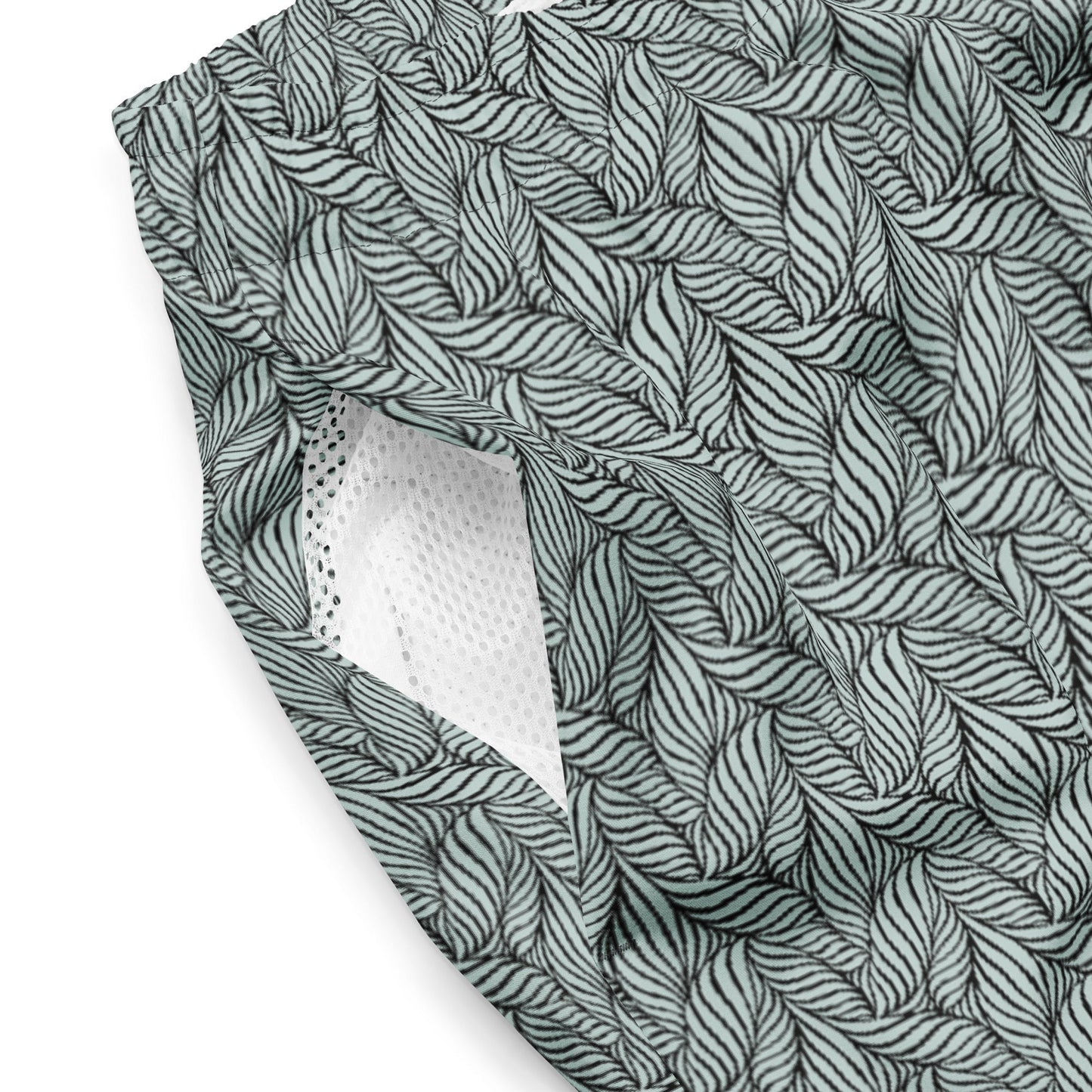 Men's Eco Grey Palm Swim Trunks New Era Fashion LLc