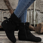 1.18inch Inner Height Increase Women's Short Boots with Flat Sole, Buckle Closure, Comfortable, Warm, and Lightweight, Women Shoes NovaCart