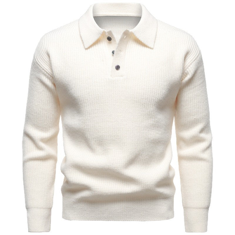 Men's British Fashion Polo Collar Sweater Grayceful LLC