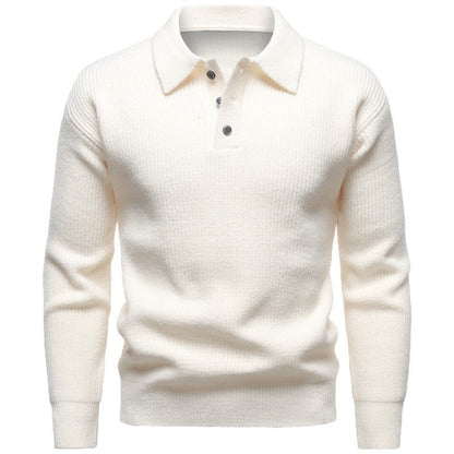 Men's British Fashion Polo Collar Sweater Grayceful LLC