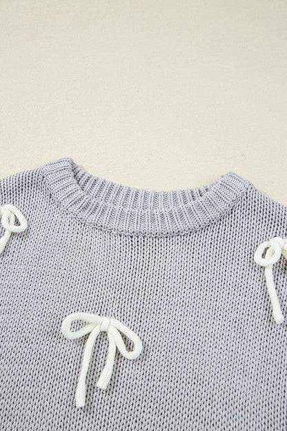 Solid Bow Applique Cap Sleeve Sweater Shop Style & More | Fresh Looks, Everyday Deals & Free Shipping