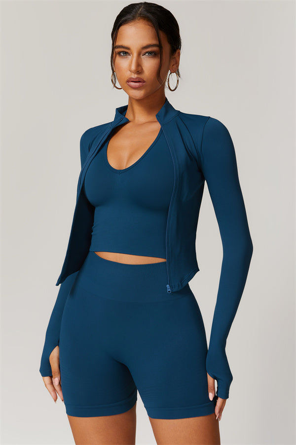 The Delight Jacket Shorts 2-Piece Set Fitglutes Activewear Gymwear Sportswear & Workout Clothes