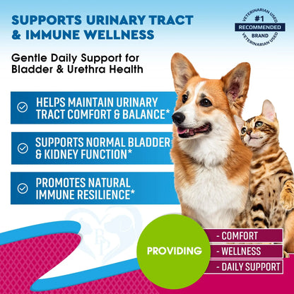 Premium Cranberry Urinary Support Drops for Cats and Dogs - Natural Bladder Health Supplement