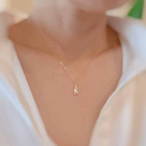 Pop The Bottle Paved Pendant Necklace Shop Style & More | Fresh Looks, Everyday Deals & Free Shipping
