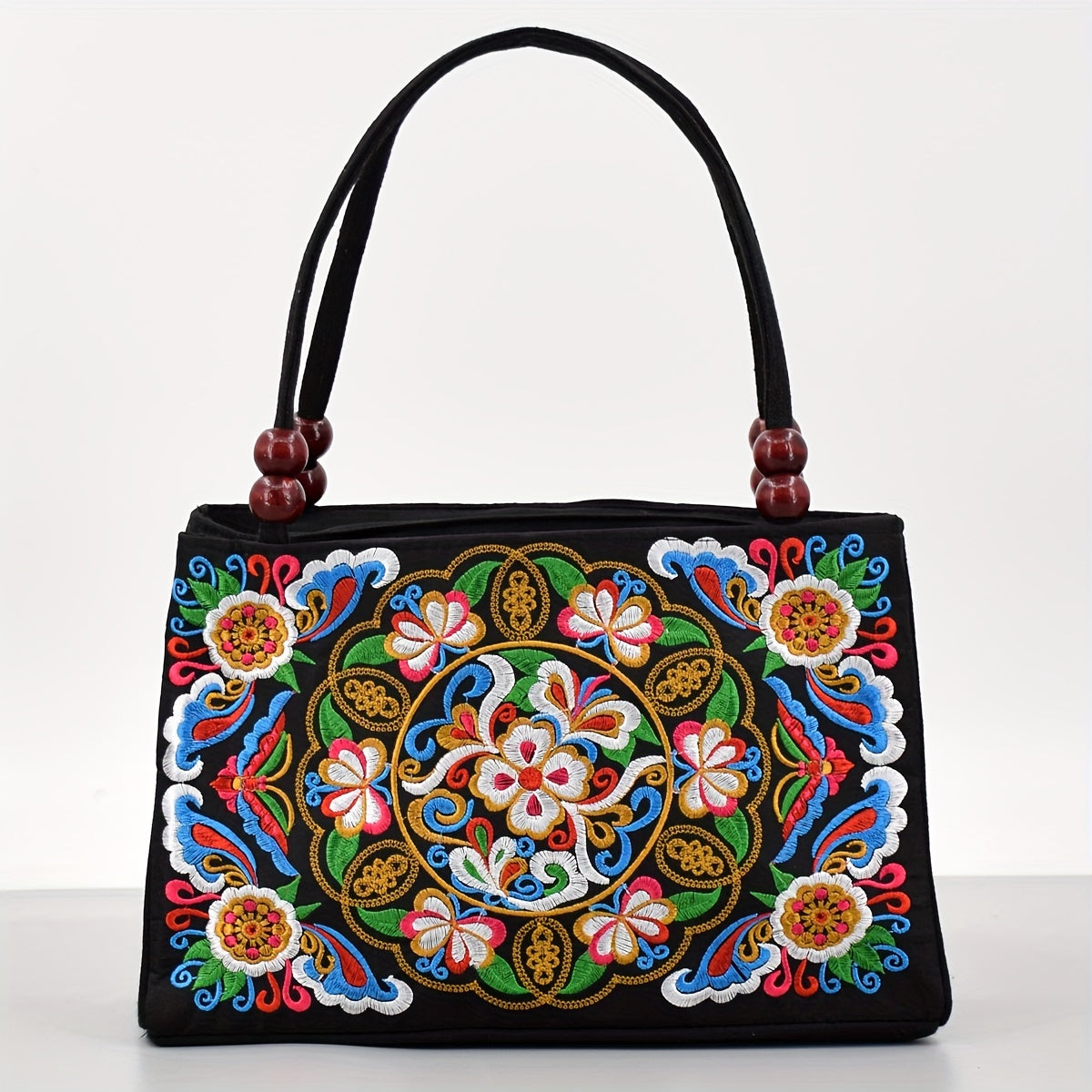 Embroidered Handbag, Double Zipper Bag, Women's Printed Handbag NovaCart