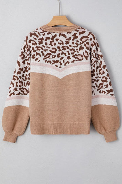 Leopard Colorblock Puff Sleeve Sweater Shop Style & More | Fresh Looks, Everyday Deals & Free Shipping