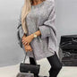 Winter Loose Batwing Sleeve Pullover Sweater Fashion Oversized Knitted Shawl Sweater Tops For Women Clothing Grayceful LLC