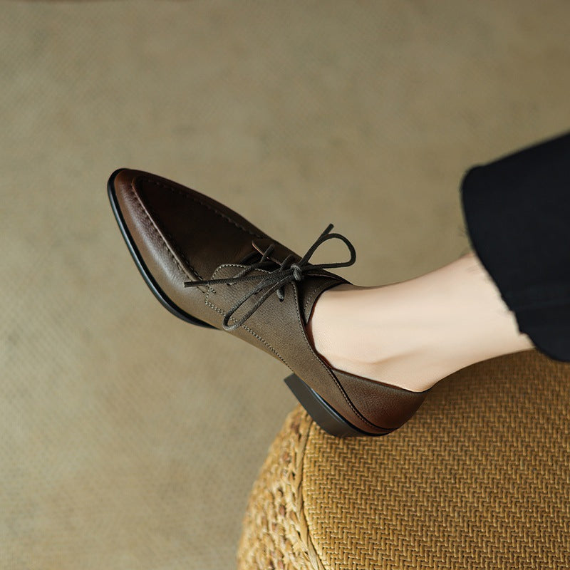 Women's Retro Strap Chunky Heel Pointed-Toe Shoes FitiqueFit