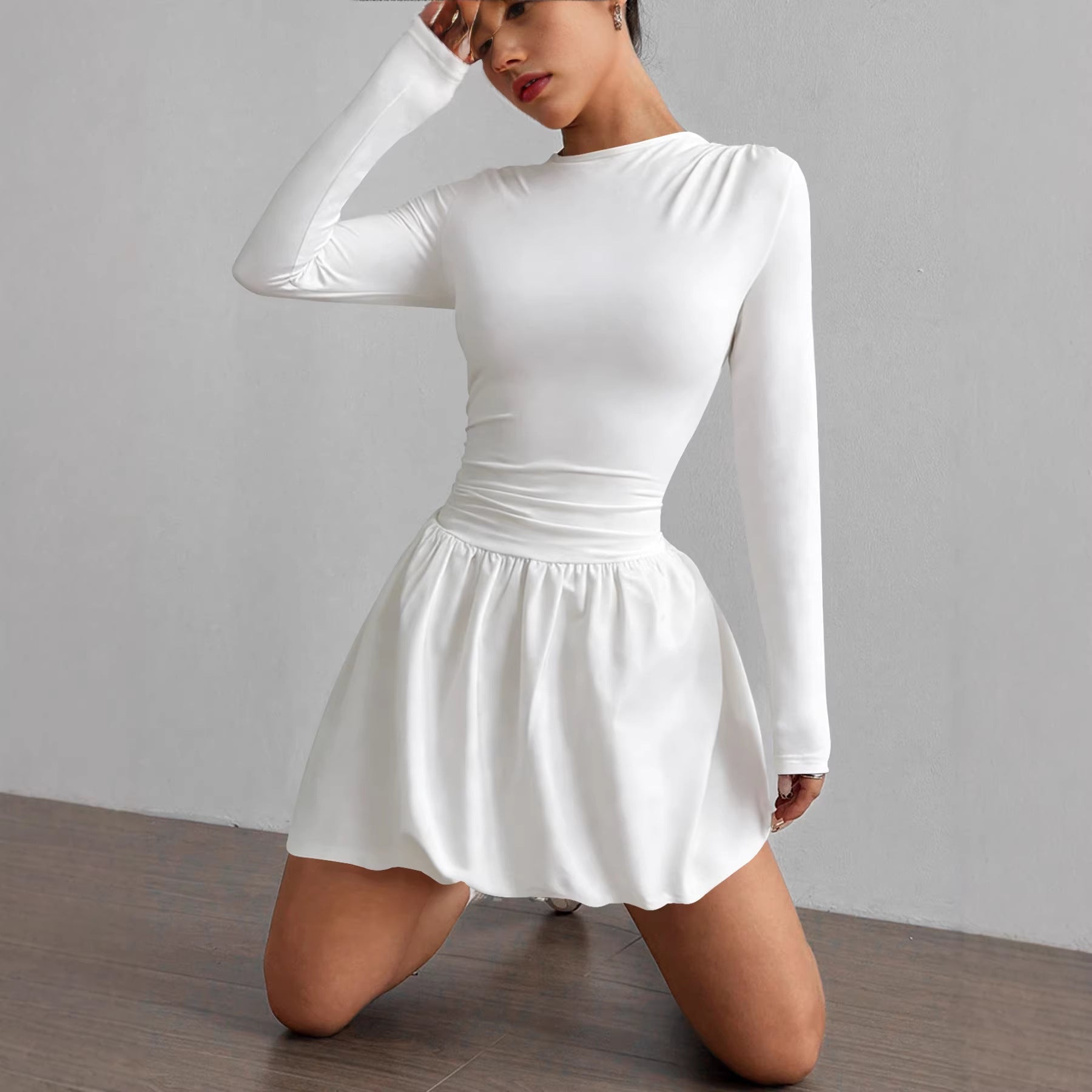 Women's Solid Color Stretch Casual Dress FitiqueFit