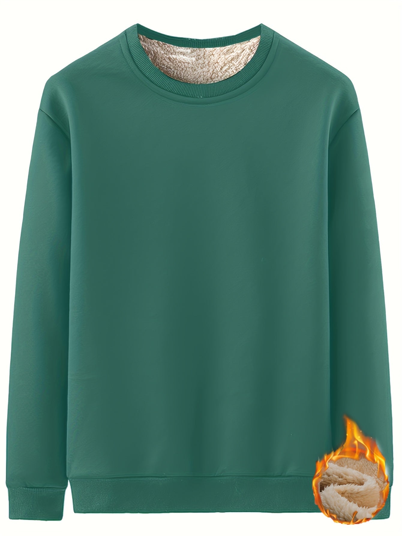New Men's Casual Fashionable Solid Color Crew Neck Sweatshirts For Autumn And Winter NovaCart