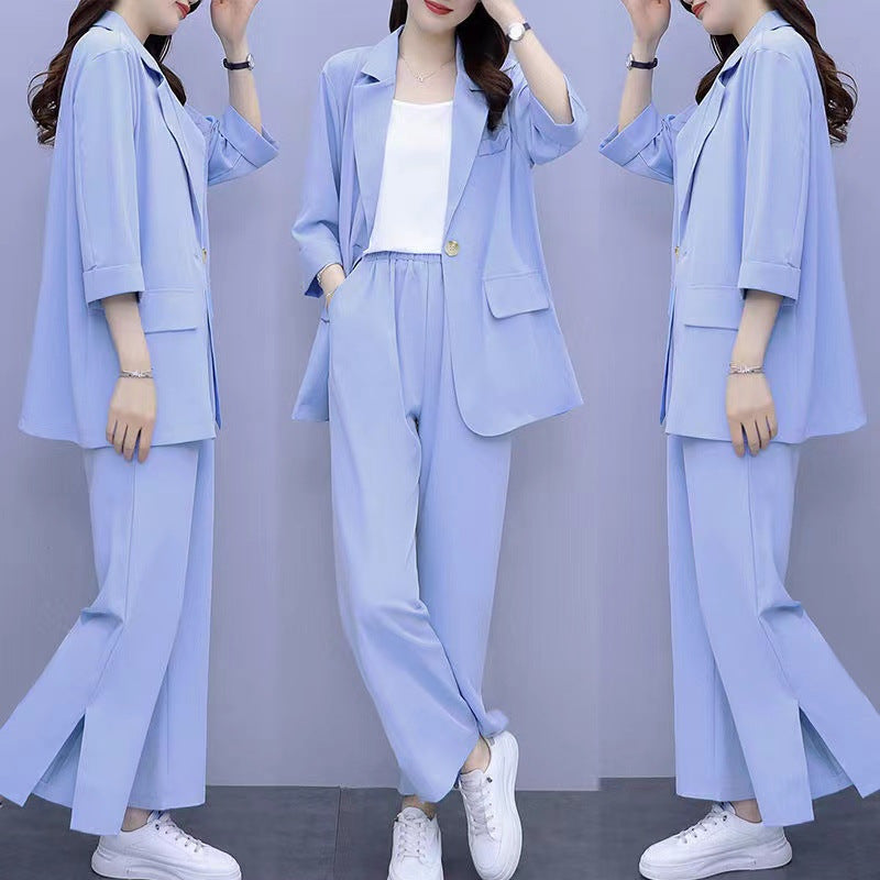Long Sleeve Suit Jacket & Pants Two-Piece Set – 3 Colors, M–6XL FitiqueFit