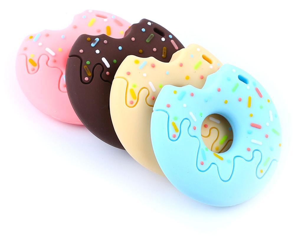 Gingerbread Man Raccoon Donut Silicone Teether Latex Free Teething Toy Baby Gift Food Grade Silicone Stevvex