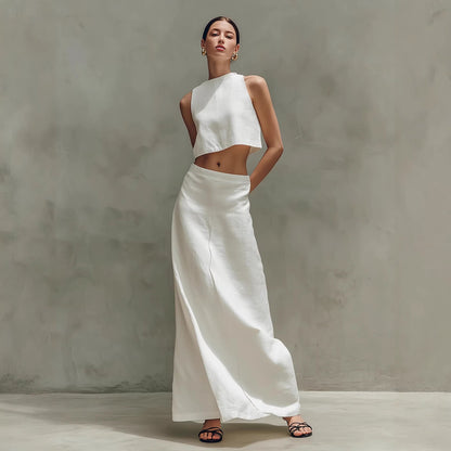 Women's Sleeveless Slimming Maxi Dress Two-Piece Set FitiqueFit