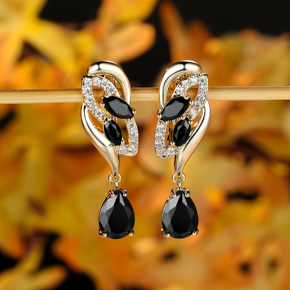 Romantic Flower Dangle Earrings Women Birthstone Party Earrings Jewelry Gifts NovaCart
