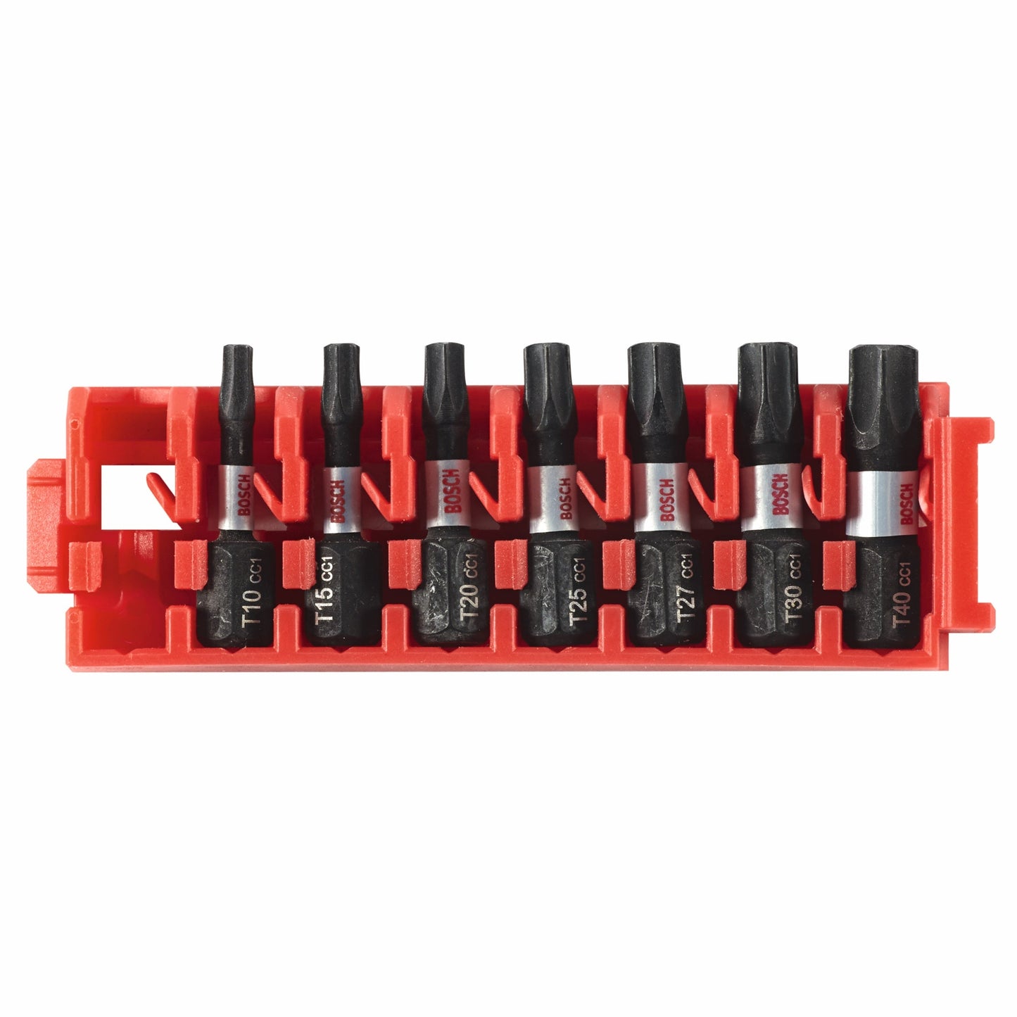 BOSCH ITDTV107C 7 pc. Driven 1 In. Impact Torx® Insert Bit Set with Clip for Custom Case System VM Hardware