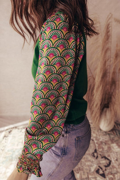 Floral Patchwork Puff Sleeve Sweater Shop Style & More | Fresh Looks, Everyday Deals & Free Shipping