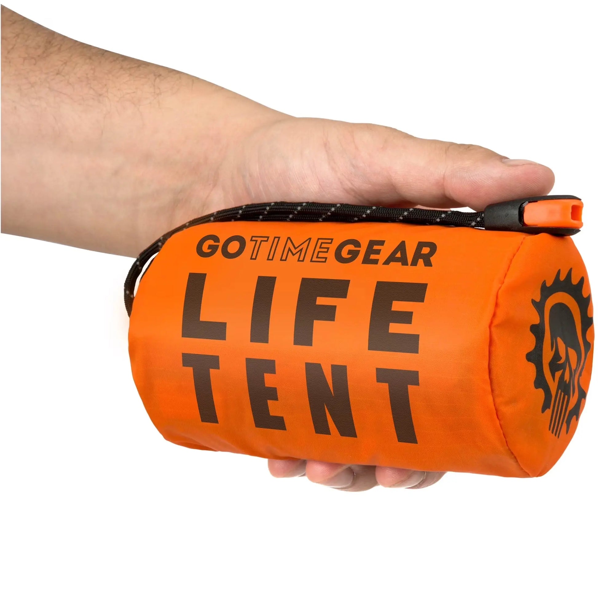 Go Time Gear Life Tent: Ultimate 2-Person Emergency Survival Shelter - Waterproof Thermal Tube Tent in Vibrant Orange