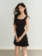 Women’s Sleeveless Floral Suspender Skirt FitiqueFit