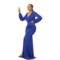Casual Long-sleeved Solid Color Women's Dress Long Skirt Grayceful LLC