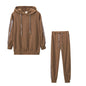 Solid Color Striped Casual Hoodie Two-piece Set See size chart under “more details” The Fashion Celestial